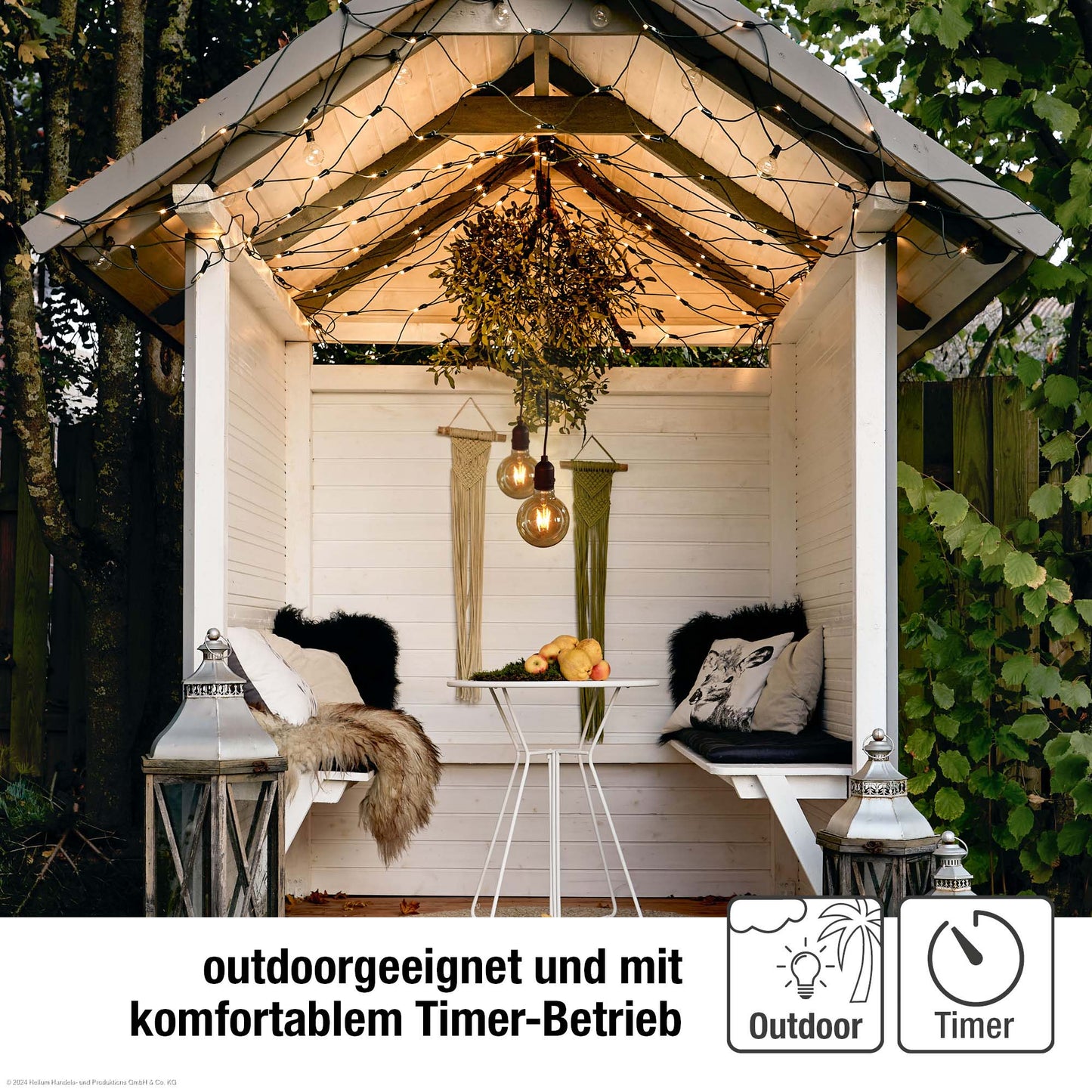 LED-Filament Vintage-Lampe,Ø9,5 * 13,7 cm, goldfarben, mit Fernbedienung und Timer, batteriebetrieben