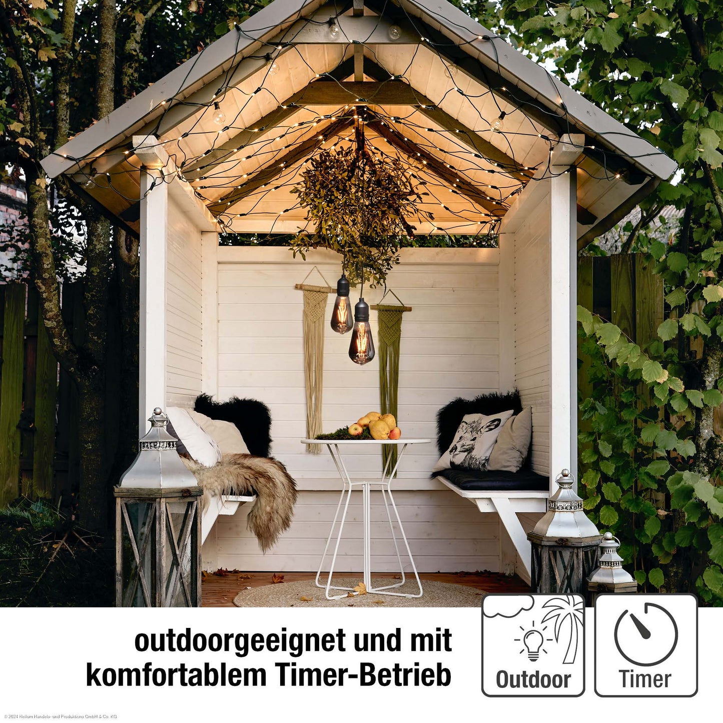 2er Set LED-Filament Vintage-Lampe,Ø6,4 * 13,8 cm, "Smokey", mit Fernbedienung und Timer, batteriebetrieben_2er Set aus 150421
