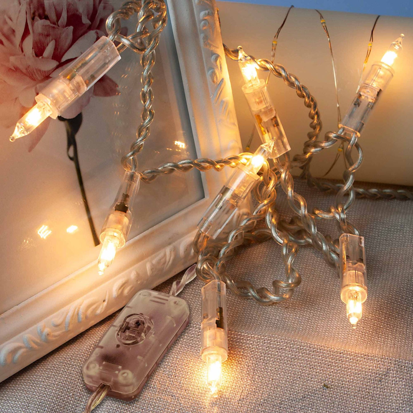 20-tlg. Minikette, transparent/klar, mit Schalter, Euro-Stecker, für innen 832068