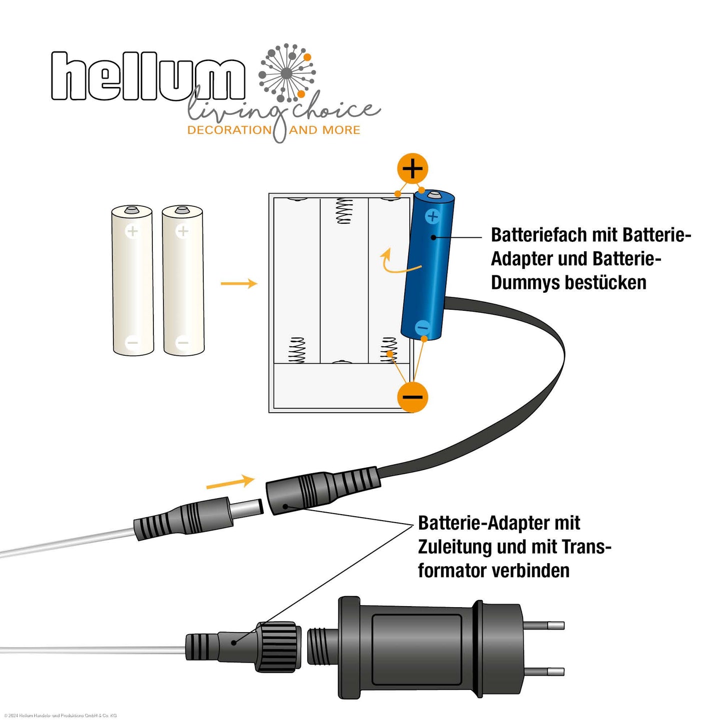 Batterie-Adapter für 3 x AA, 578324/ 578997