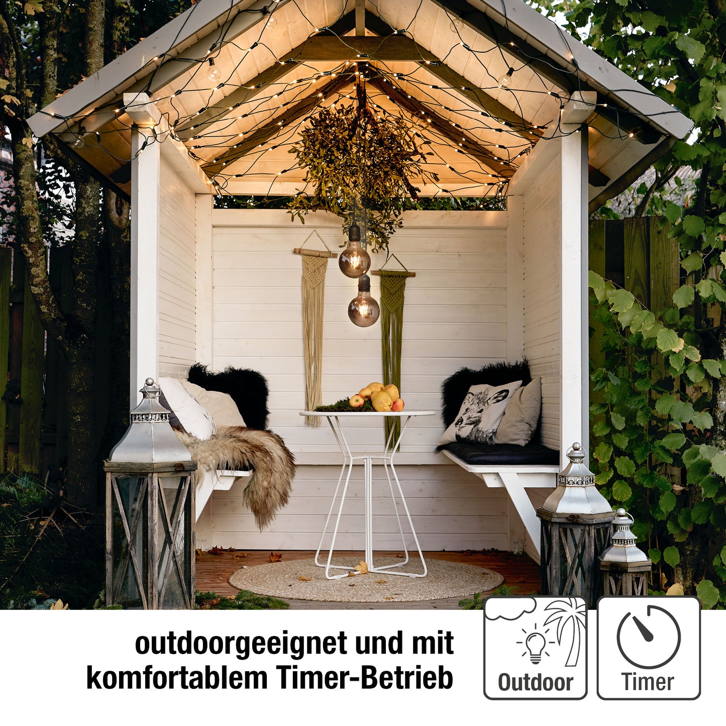 2er Set LED-Filament Vintage-Lampe,Ø9,5x13,7 cm, G95 "Smokey", mit Fernbedienung und Timer, batteriebetrieben_2er Set 150438