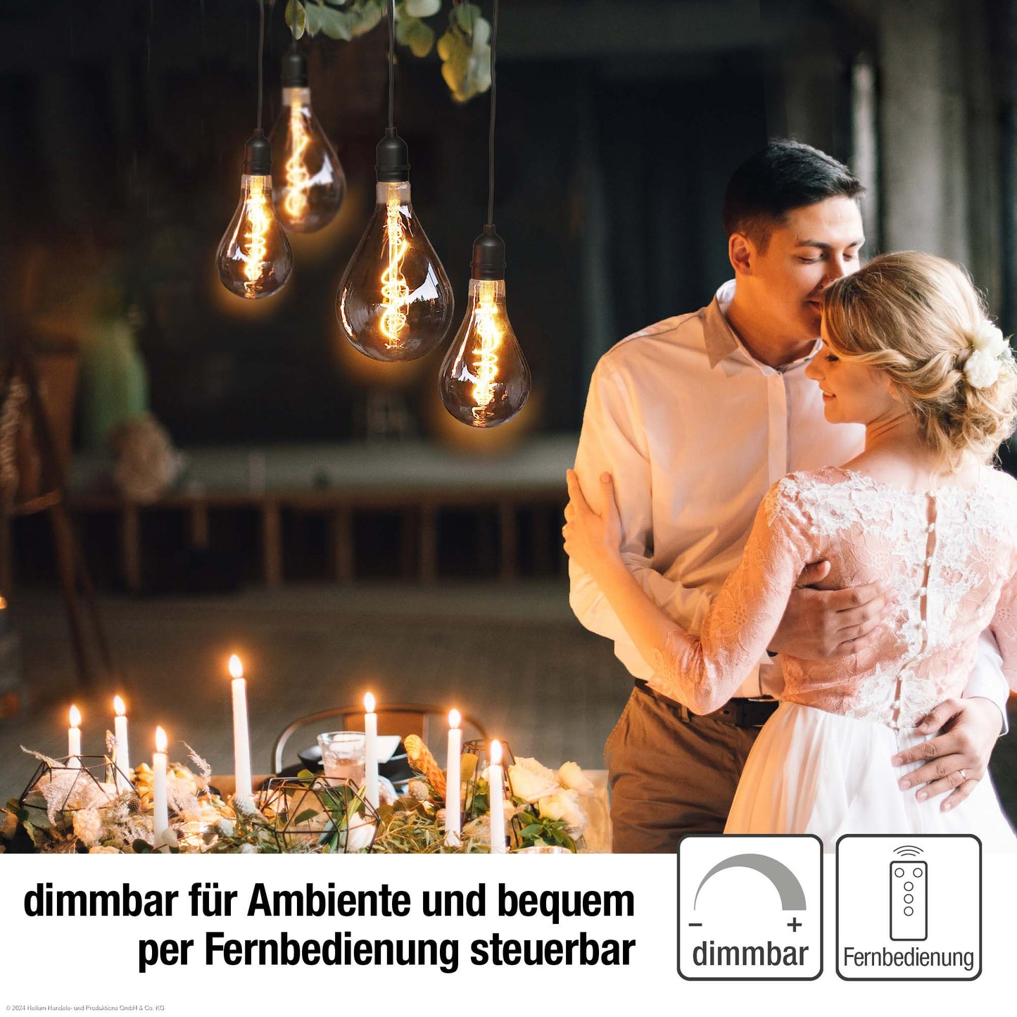 2er Set LED Vintage-Hängelampe, "Smokey", für außen aus 150445+150452, batteriebetrieben