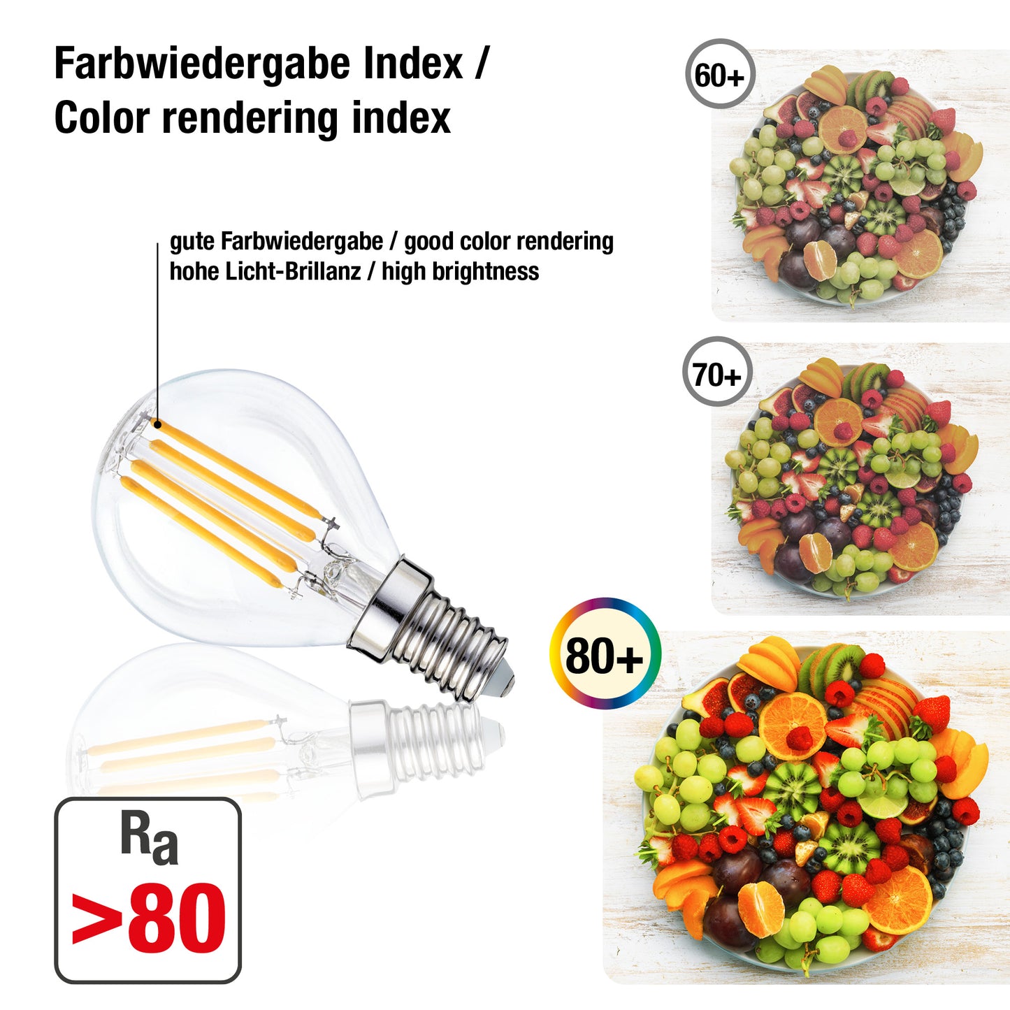 10er-Set_LED-Tropfenlampe G45, E14, 4,2 W, 470lm, klar