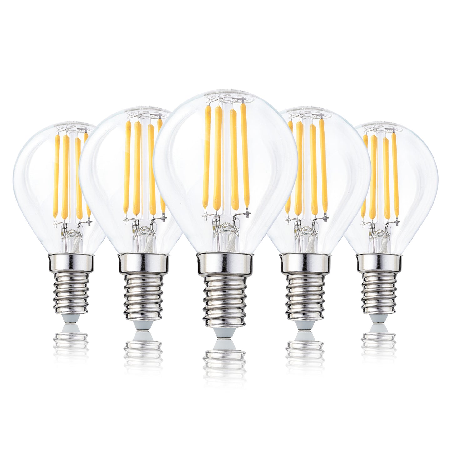 5er-Set_LED-Tropfenlampe G45, E14, 4,2 W, 470lm, klar