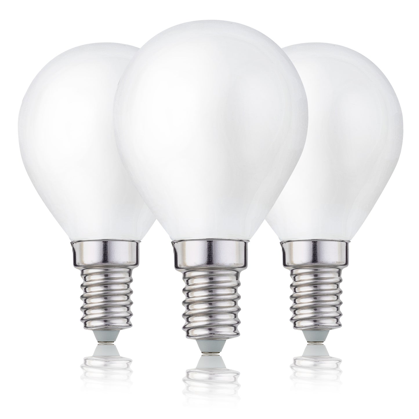 3er-Set_LED-Tropfenlampe G45, E14, 2,2 W, matt