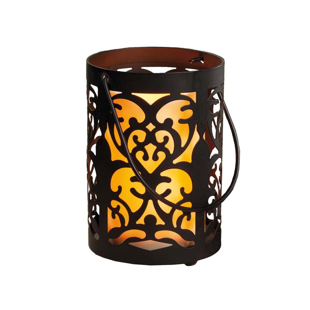 Metall-Laterne mit LED Kerze, 1L, ww, batteriebetrieben