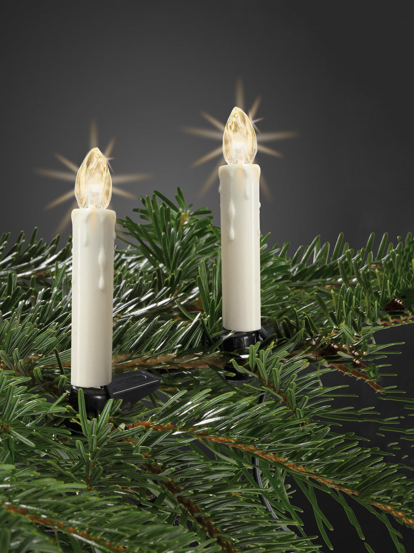 10-tlg. kabellose Kerzen "Mini", warm-weiße LEDs, dimmbar, flackerndes/stehendes Licht, batteriebetrieben