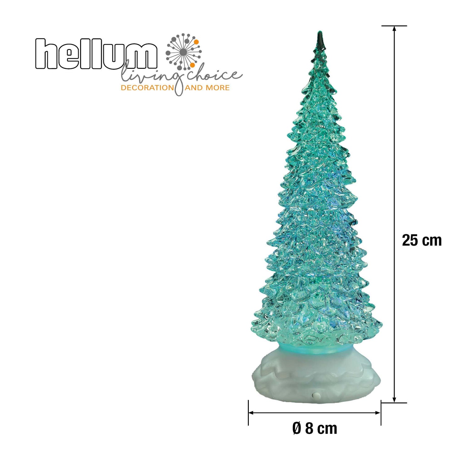 LED-Acryl-Tannenbaum, RGB, 25 cm hoch, batteriebetrieben
