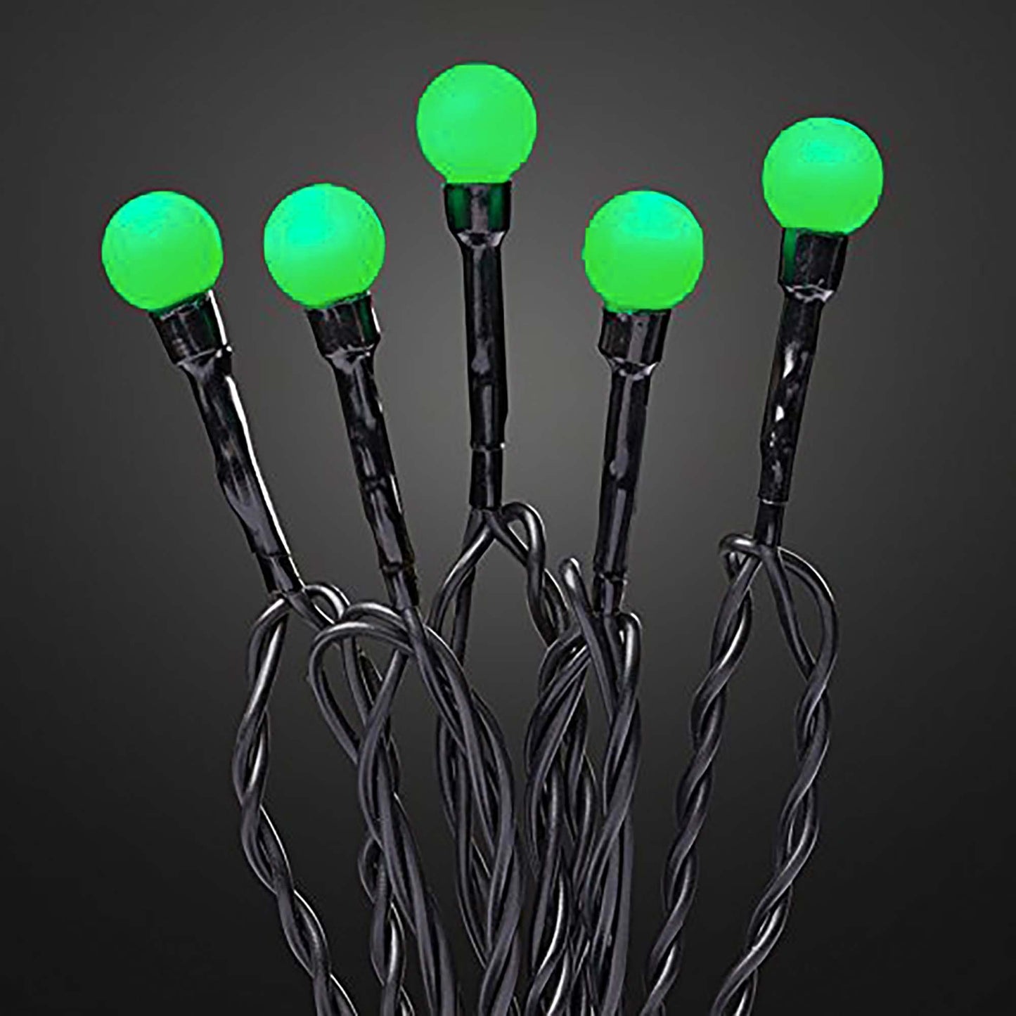 LED-Lichterkette mit Perlen, 20 LEDs grün, mit Timer, für innen, batteriebetrieben