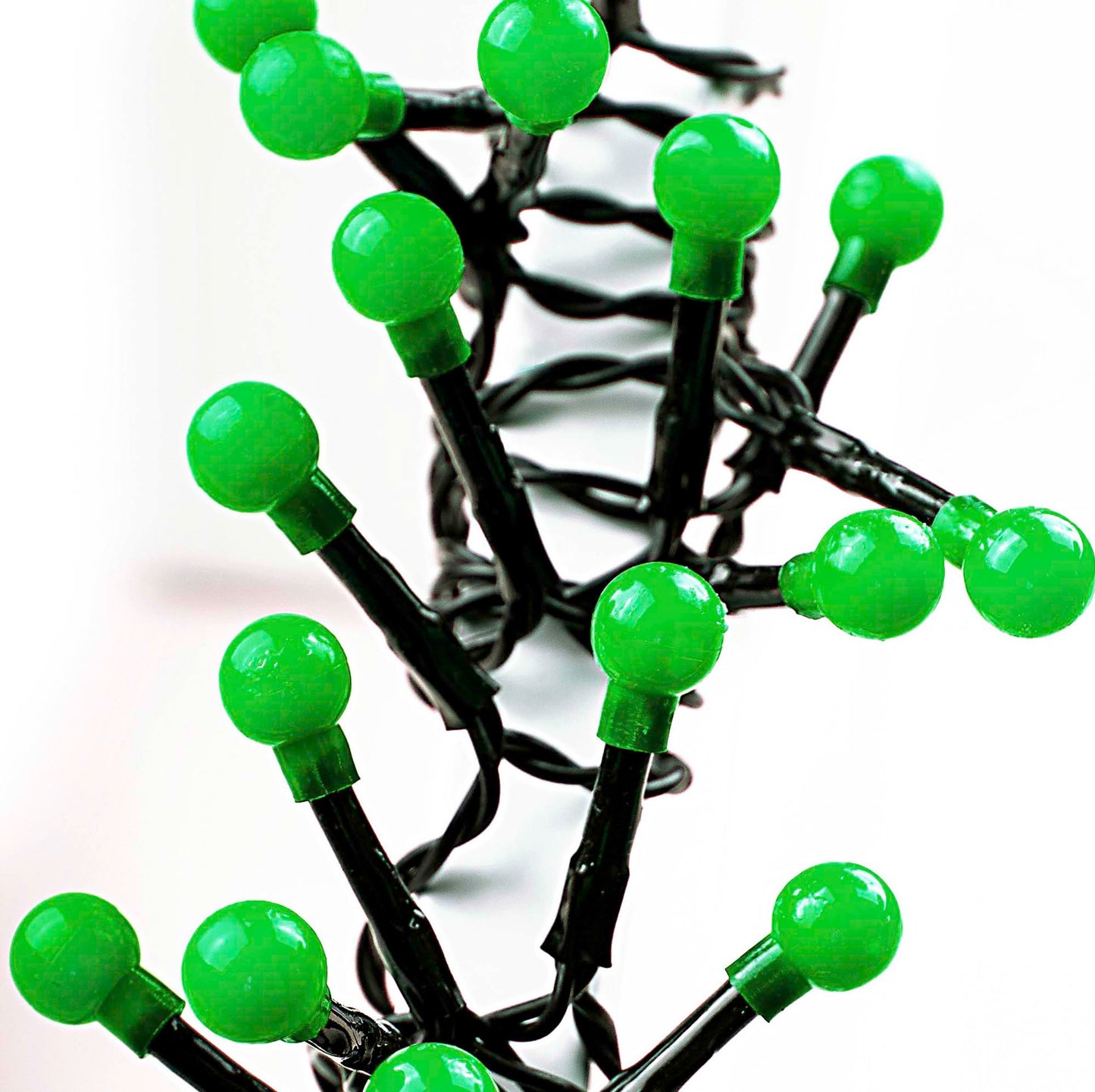 LED-Lichterkette mit Perlen, 20 LEDs grün, mit Timer, für innen, batteriebetrieben