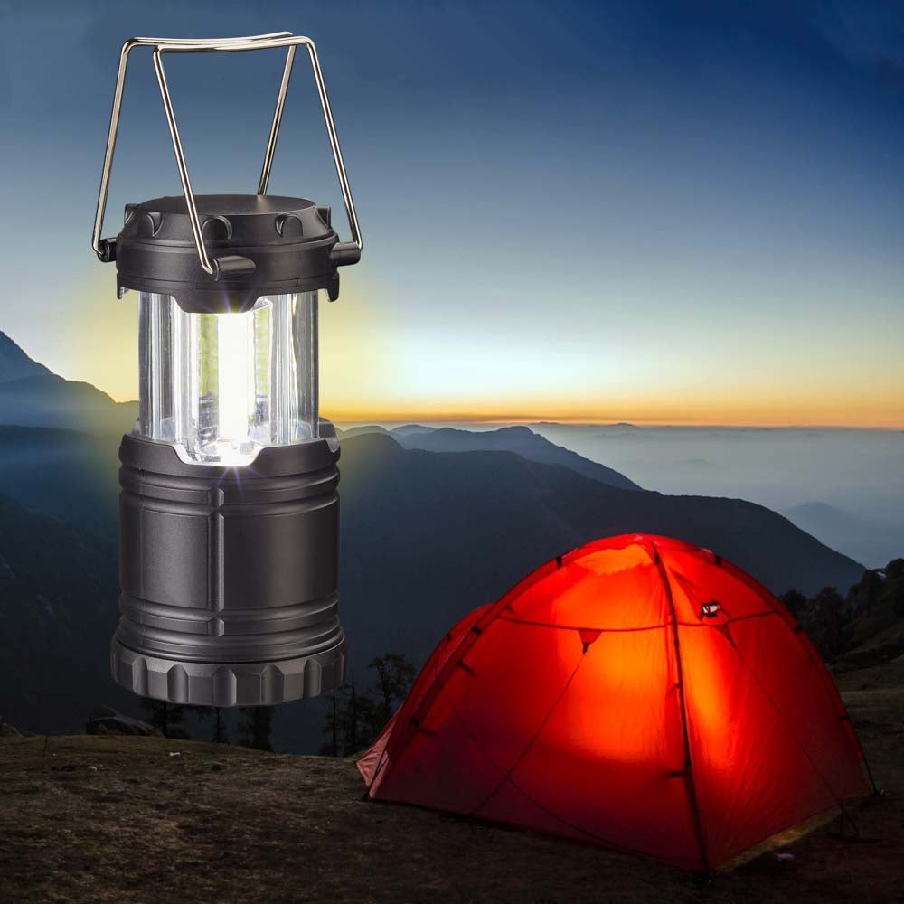 LED-Camping Laterne, "Super Bright"! 27 kaltweiße LEDs, batteriebetrieben