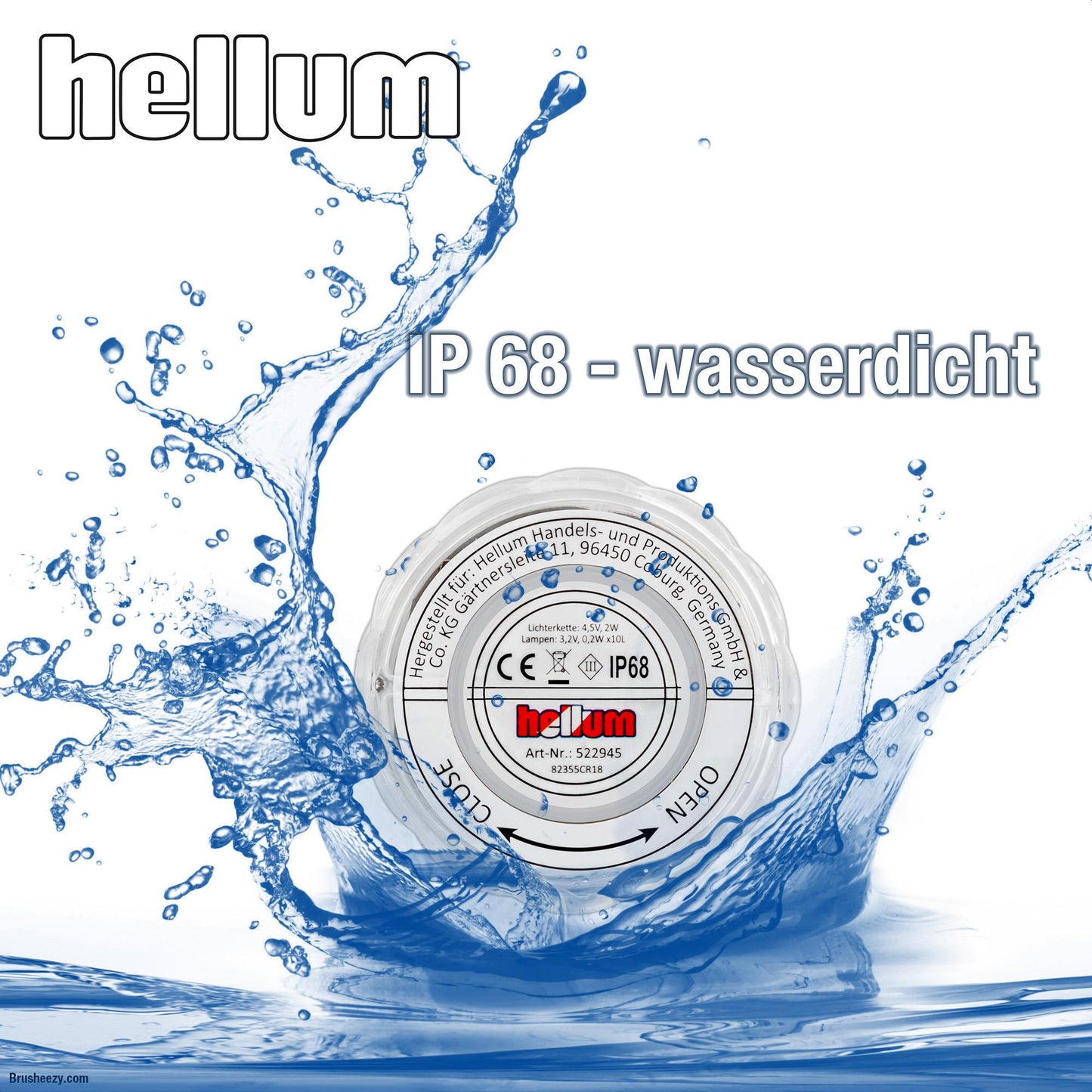 LED-Unterwasser-Deko-Beleuchtung, 10 RGB-LEDs, Fernbedienung, batteriebetrieben