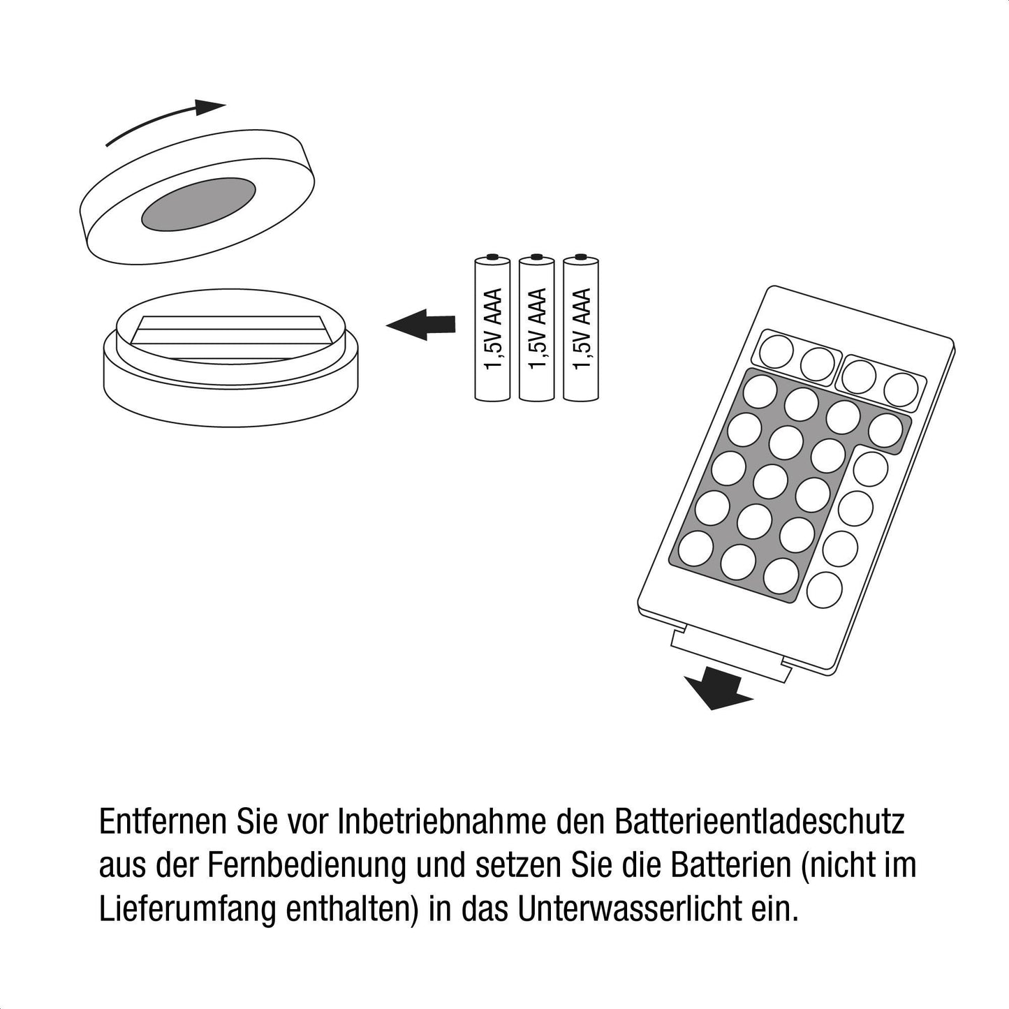 LED-Unterwasser-Deko-Beleuchtung, 10 RGB-LEDs, Fernbedienung, batteriebetrieben