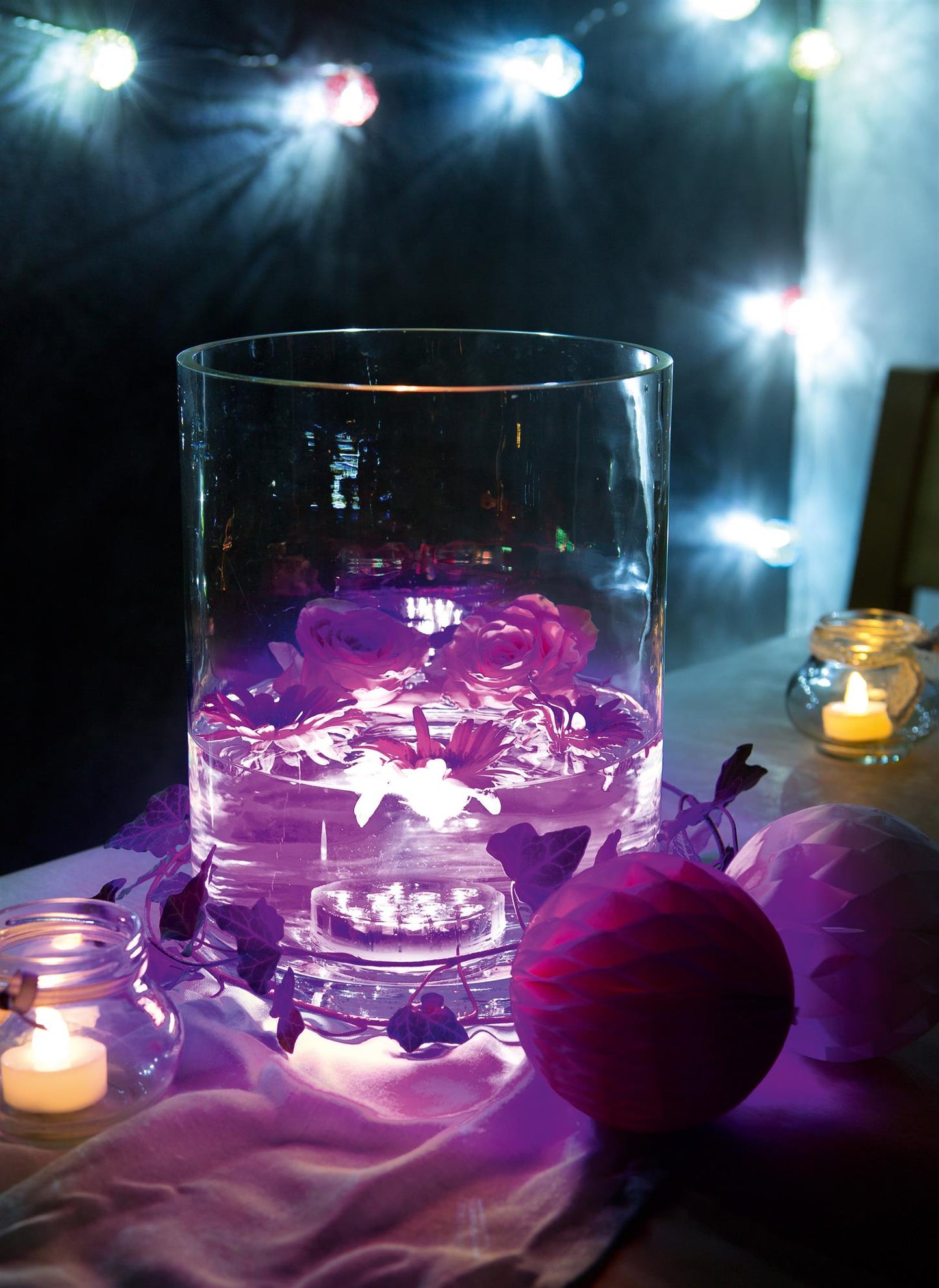 LED-Unterwasser-Deko-Beleuchtung, 10 RGB-LEDs, Fernbedienung, batteriebetrieben
