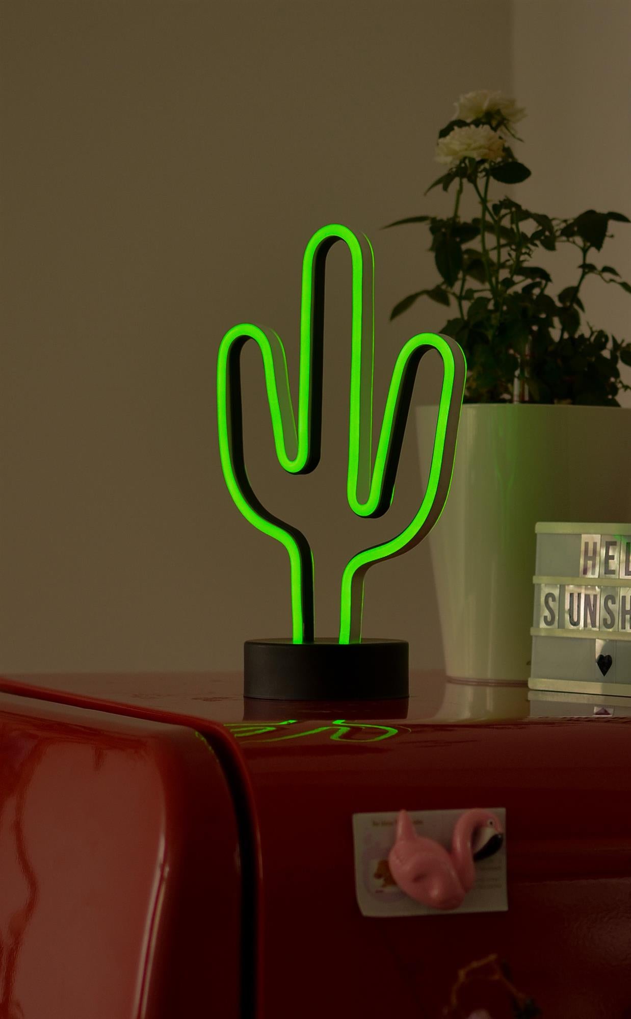 LED-Kaktus, grün, Höhe: 30 cm,, batteriebetrieben