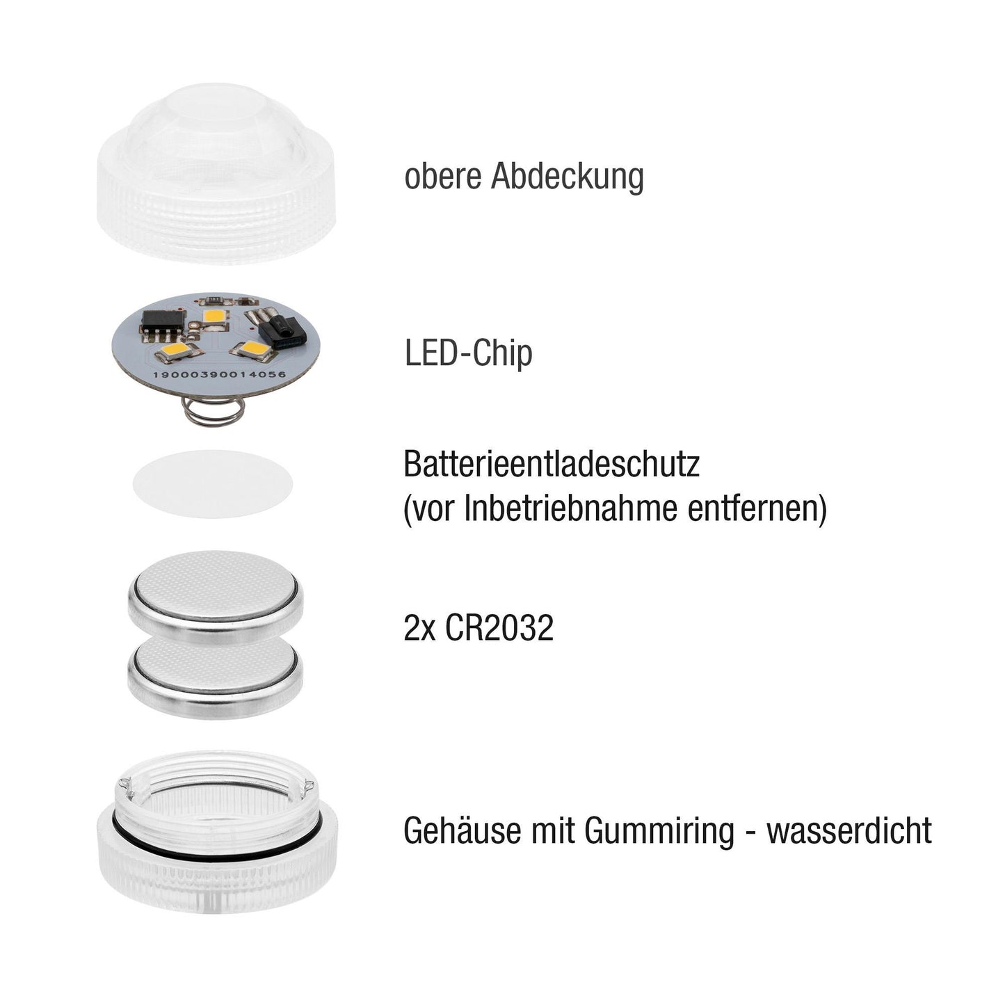 LED Teelicht, "Super Bright" , LEDs ww, 6er Set mit Fernbedienung