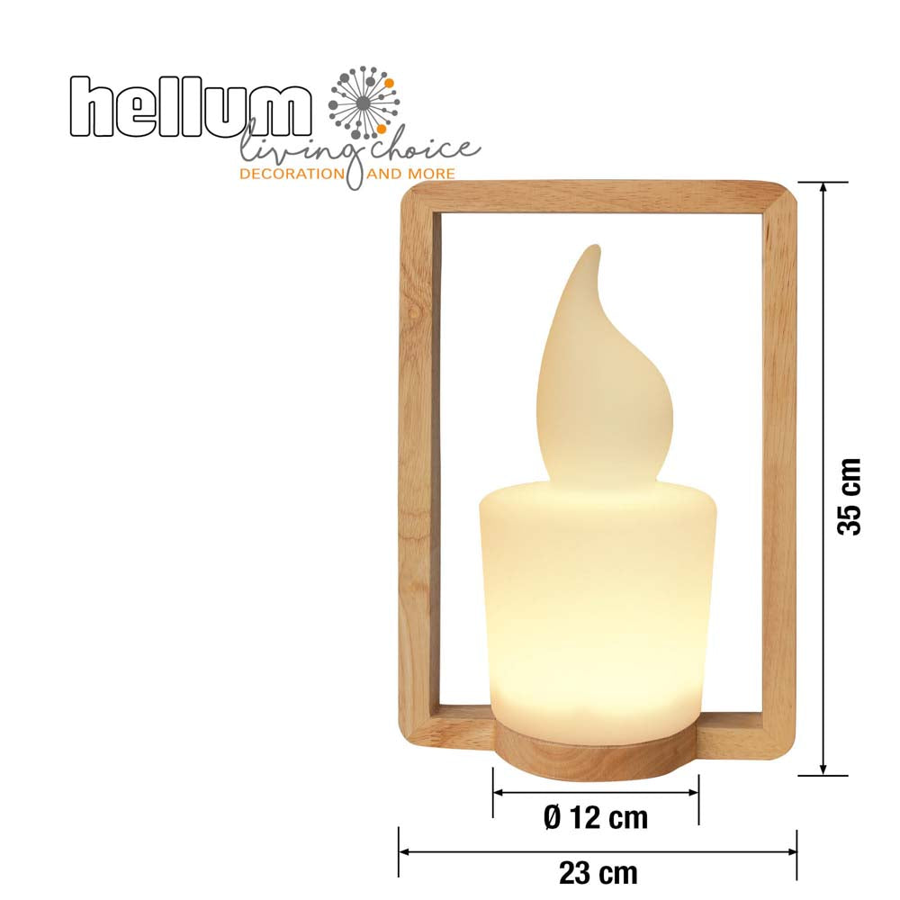 LED-Holzlampe "Symphony" mit USB-Ladekabel, LED ww