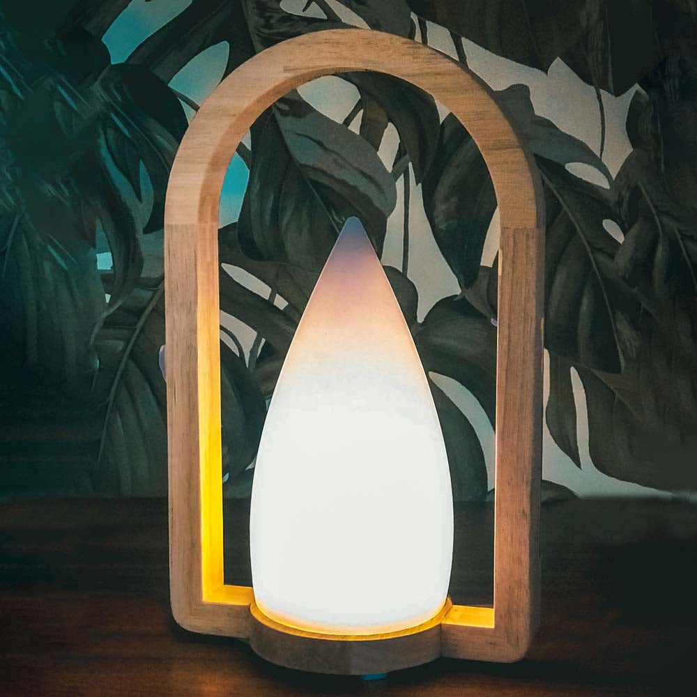 LED-Holzlampe "Melody" mit USB-Ladekabel, LED ww