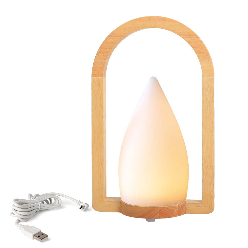 LED-Holzlampe "Melody" mit USB-Ladekabel, LED ww