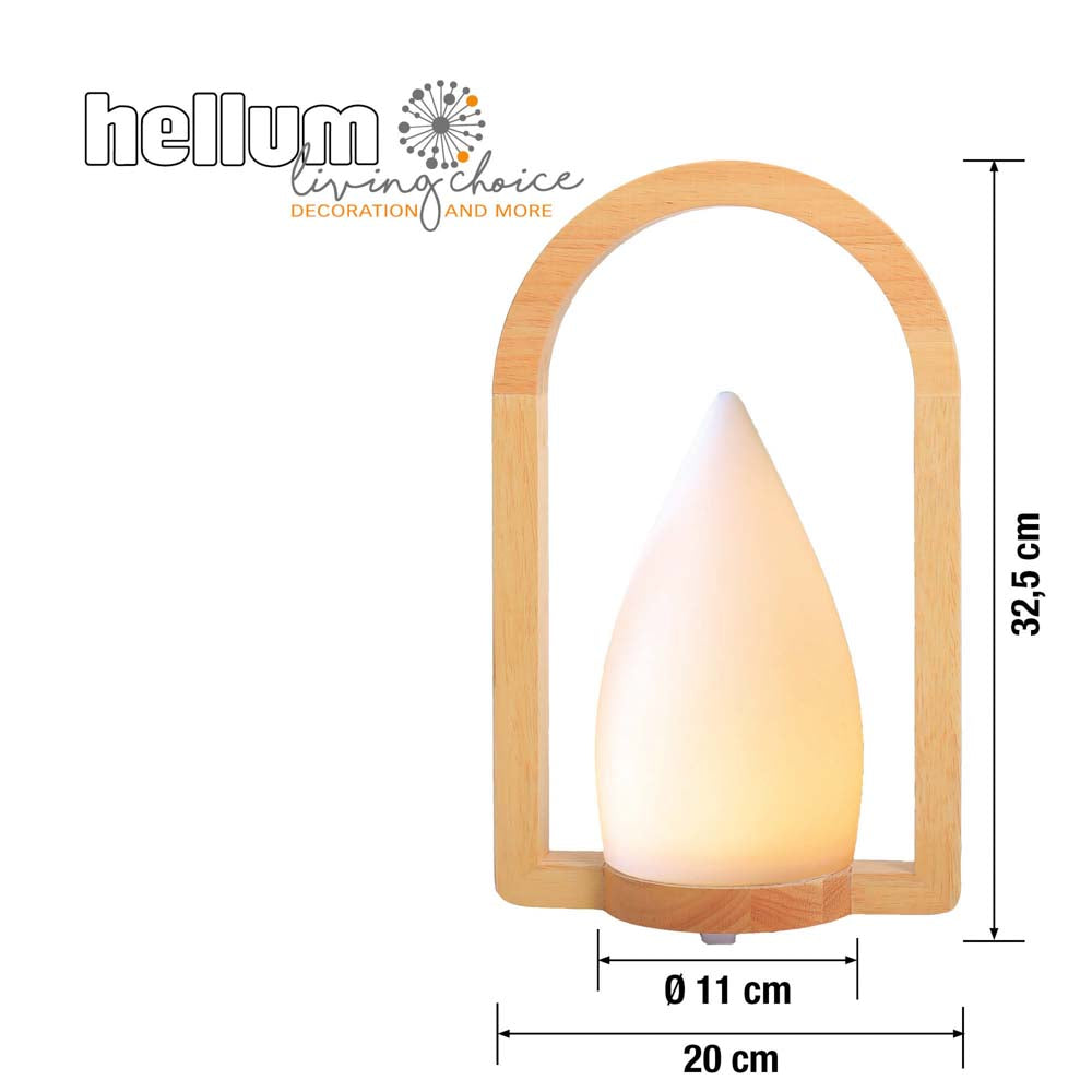 LED-Holzlampe "Melody" mit USB-Ladekabel, LED ww
