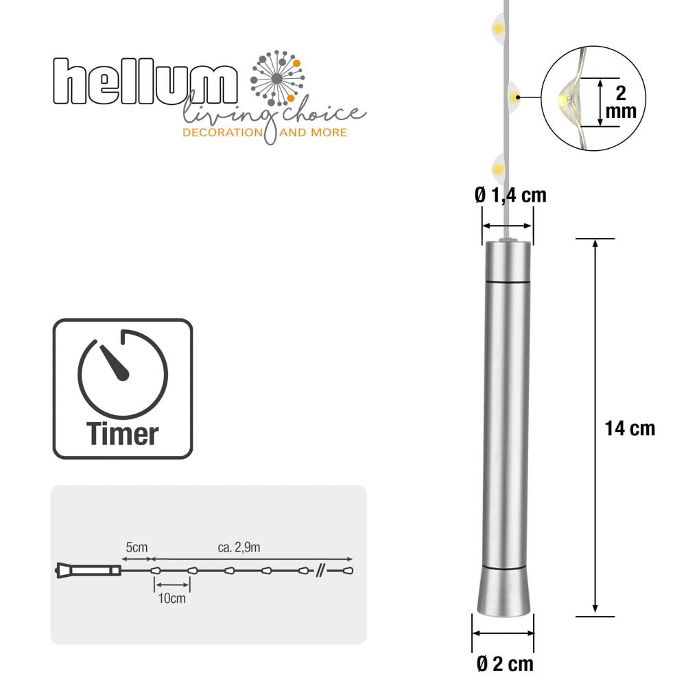 2-tlg. Set mit 30-tlg. LED-Flaschen-Lichterkette, warm-weiß, batteriebetrieben 523683 x2