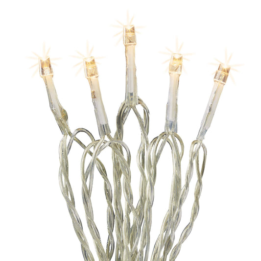 2-tlg. Set 10-tlg. LED-Lichterkette, warm-weiß, transparentes Kabel, batteriebetrieben_524222