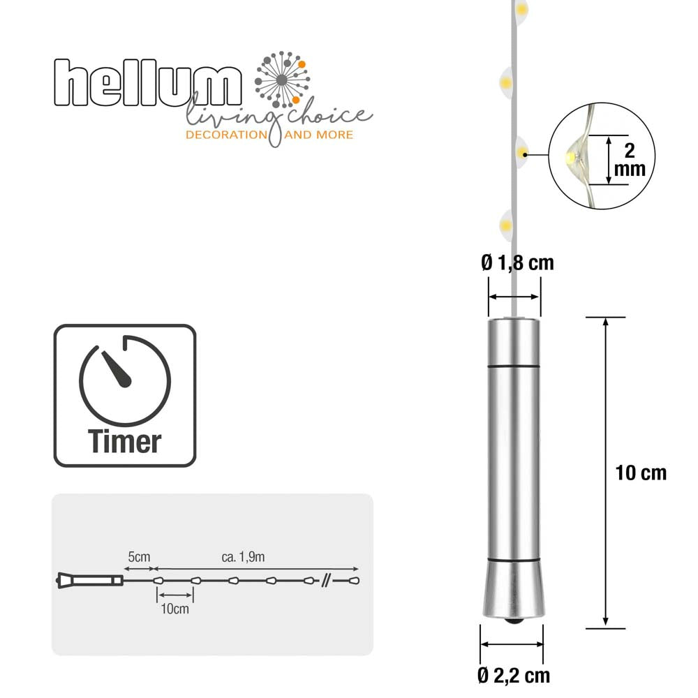 3-tlg Set mit 20-tlg. LED-Flaschen-Lichterkette, warm-weiß, batteriebetrieben 522822 x3