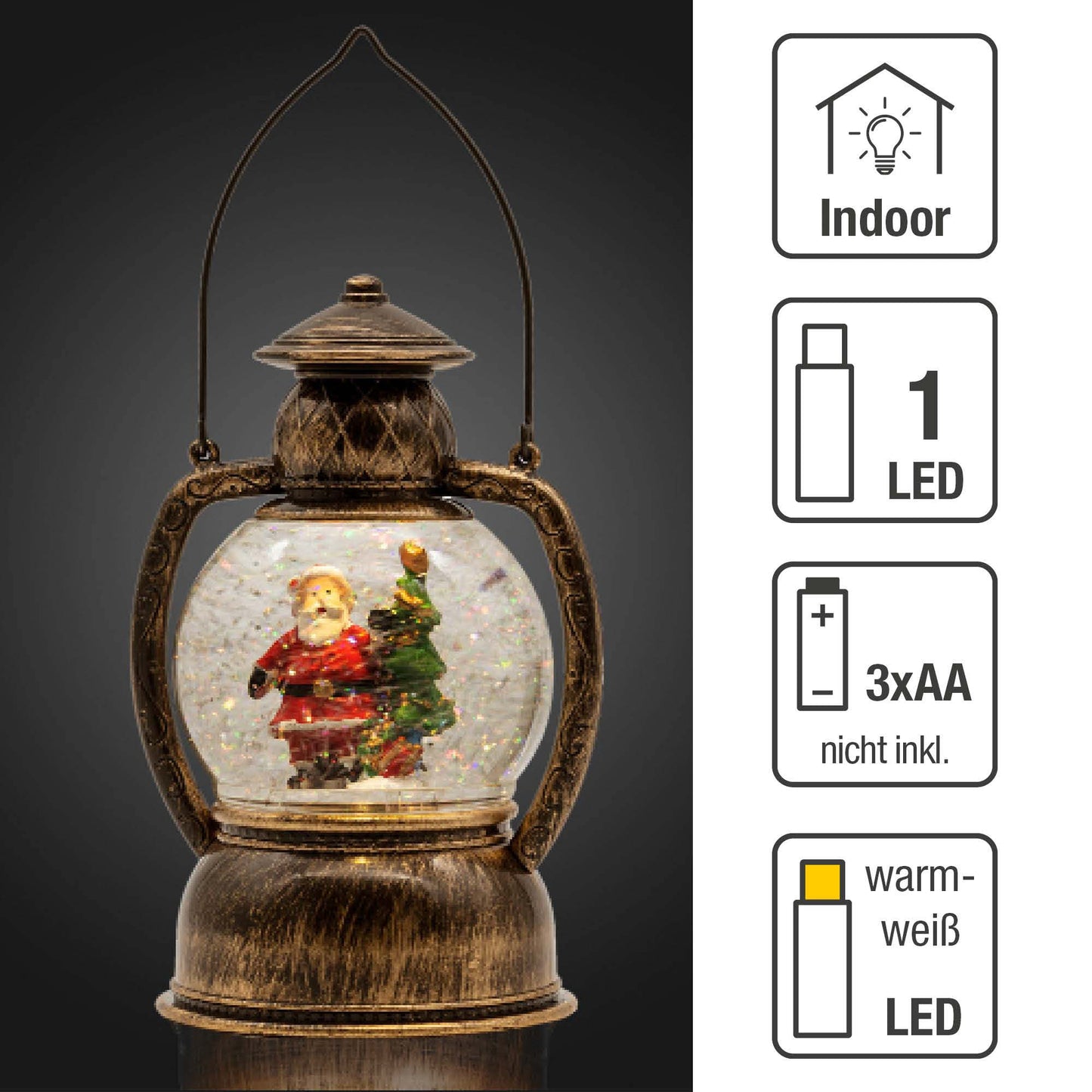 LED-Wasser-Kugellaterne mit Weihnachtsmann und Weihnachtsbaum, batteriebetrieben_524468