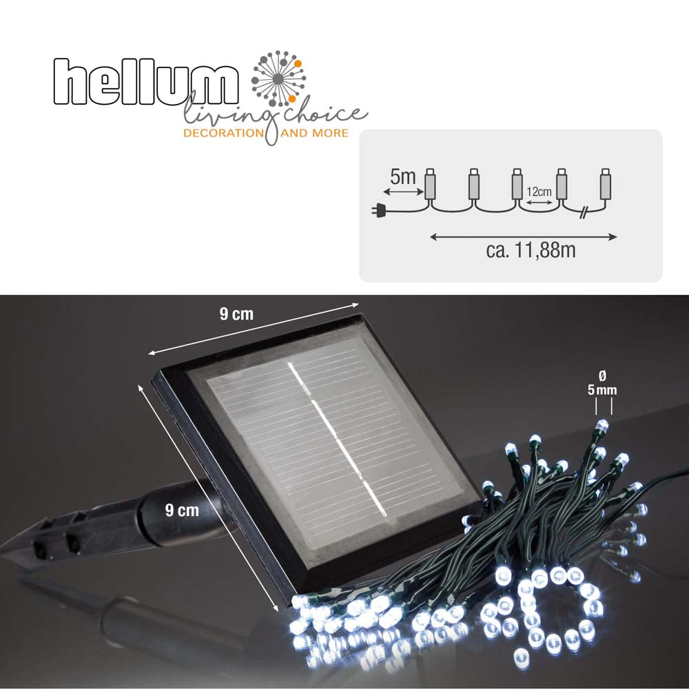 100-tlg. LED - Solar-Lichterkette, Kabel grün_540819