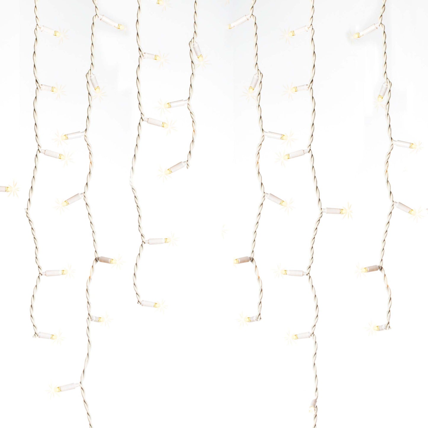 80-tlg. LED-Eislichtvorhang mit Blink-Effekt, "System-Profi", warm-weiß, weißes Kabel, 190 x 60 cm, verlängerbar, ohne Stecker_555417