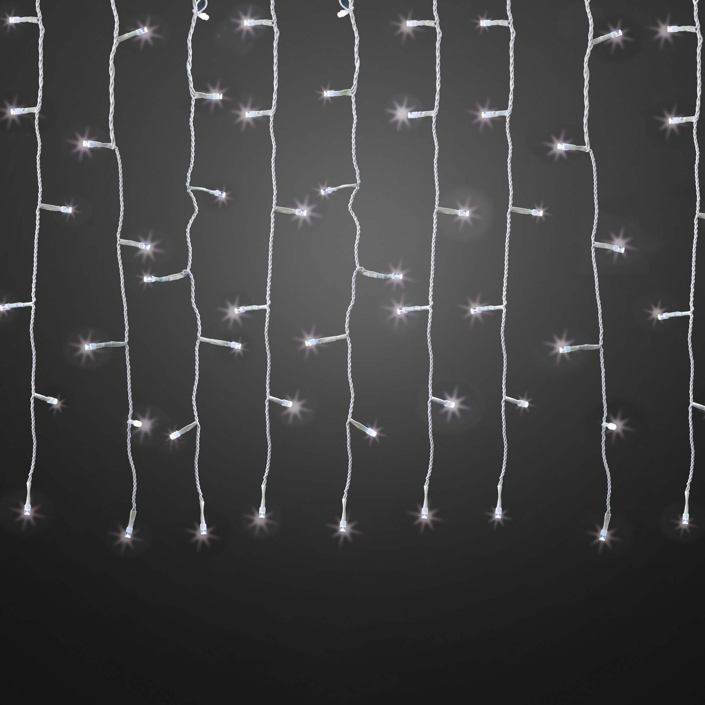 320-tlg. LED-Vorhang "System-Profi", warm-weiß, weißes Kabel, verlängerbar, ohne Stecker