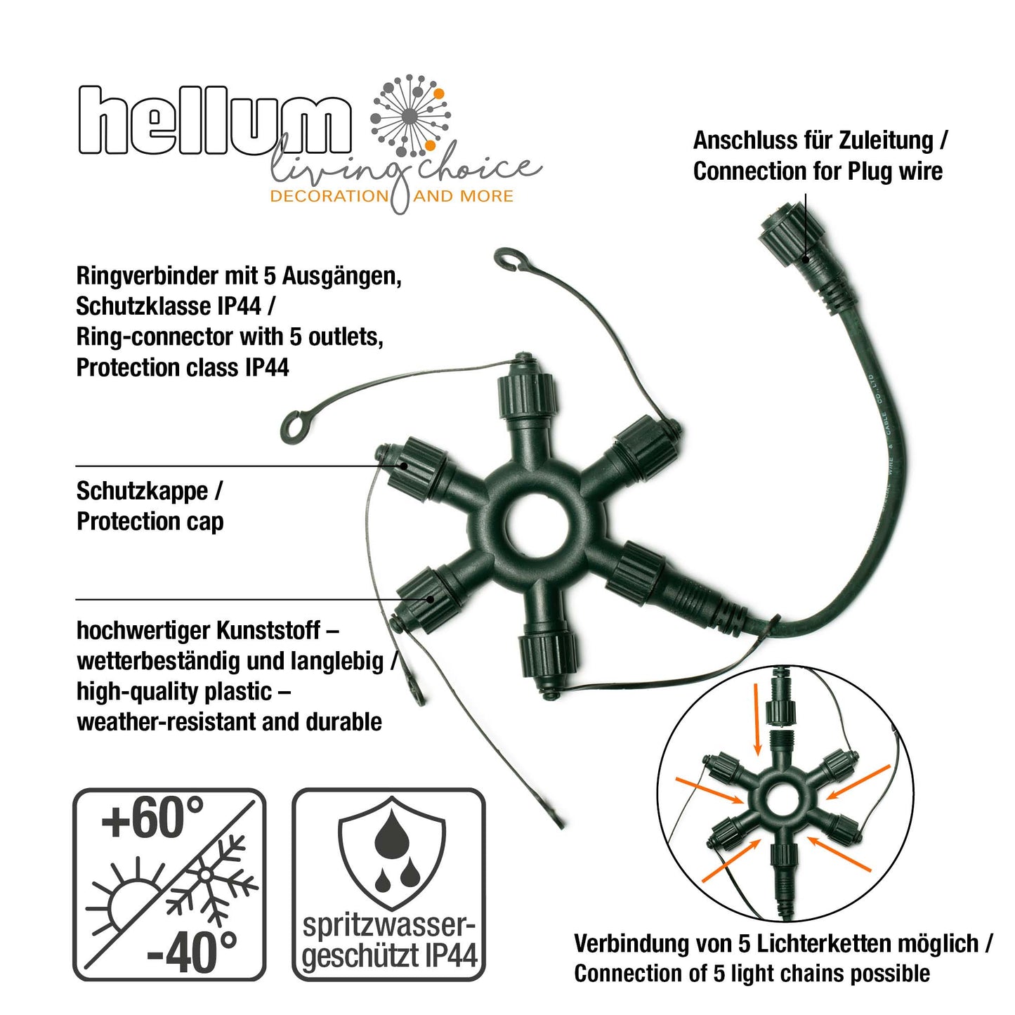 Ring-Verbinder, grün, 1 auf 5 555141