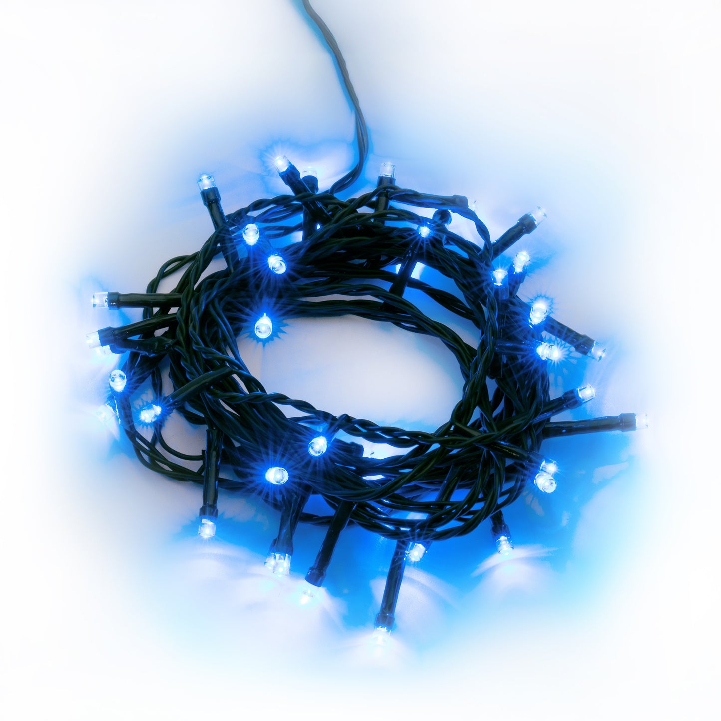 40-tlg. LED-Lichterkette, blau, Außen-Trafo