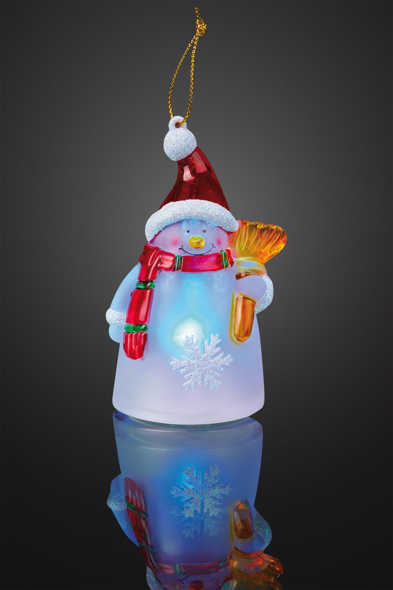 LED-Schneemann zum Aufhängen, 1 LED RGB, inkl. Batterie