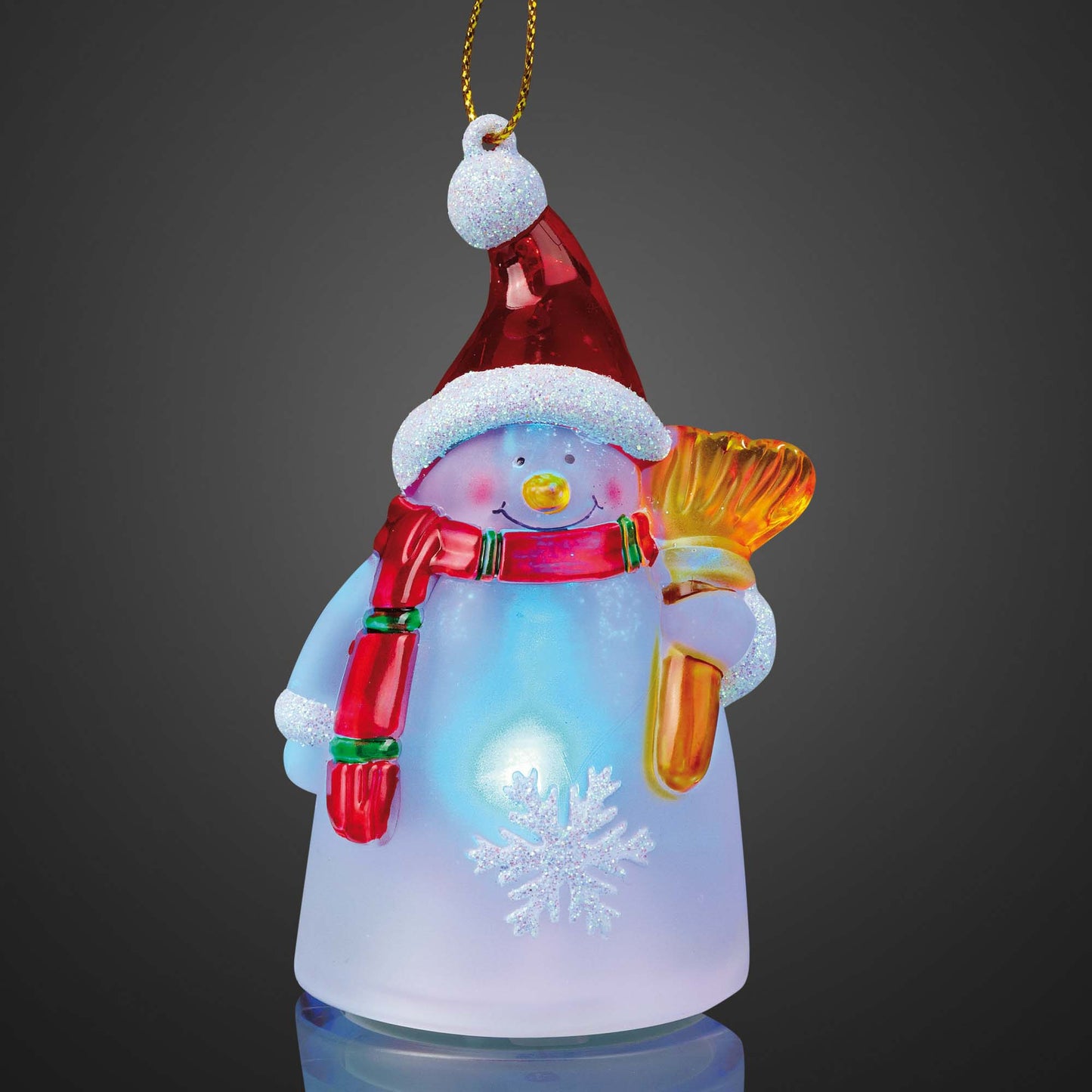 LED-Schneemann zum Aufhängen, 1 LED RGB, inkl. Batterie