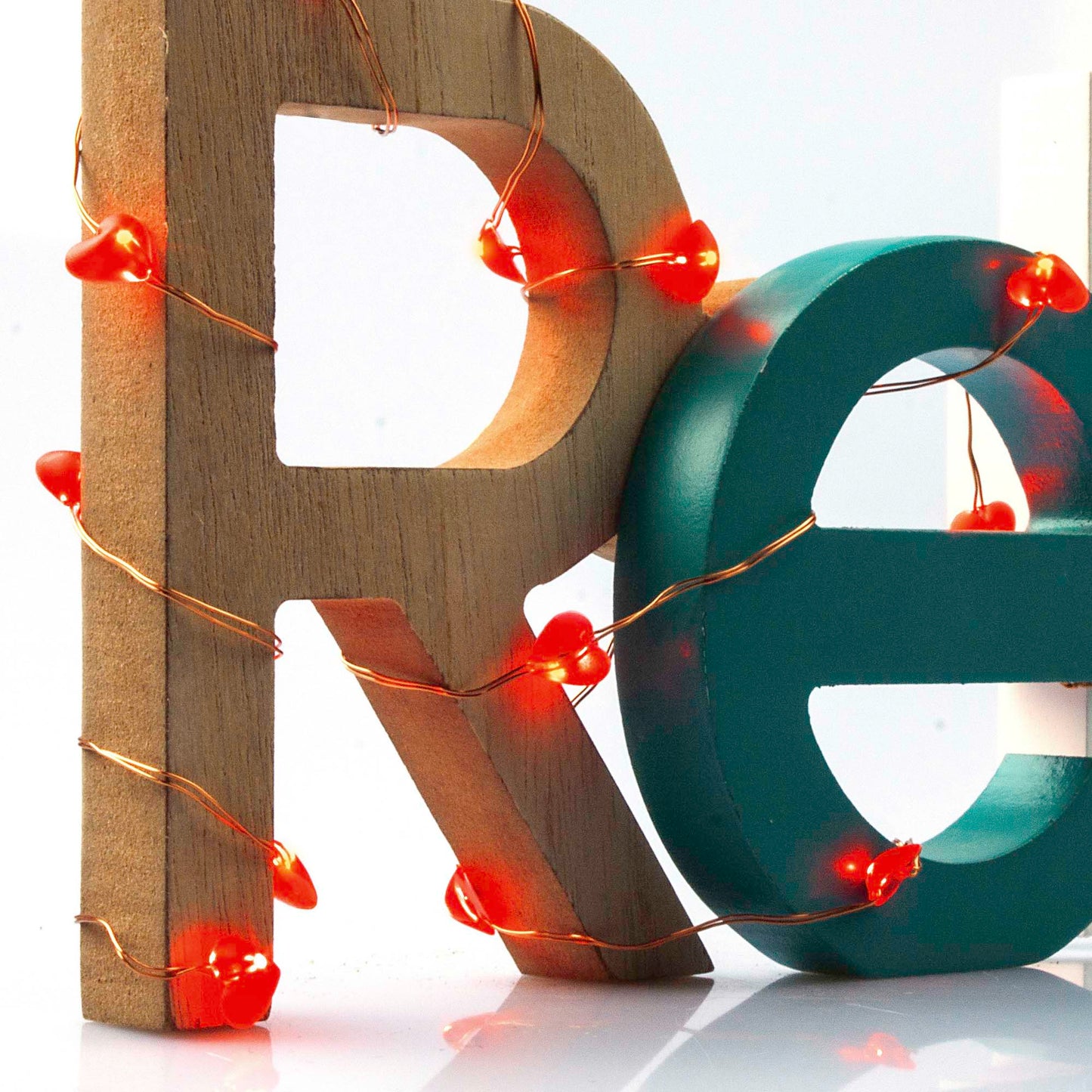 2er Set 20-tlg. LED-Lichterketten "Herzen", rot, batteriebetrieben, für innen_570854