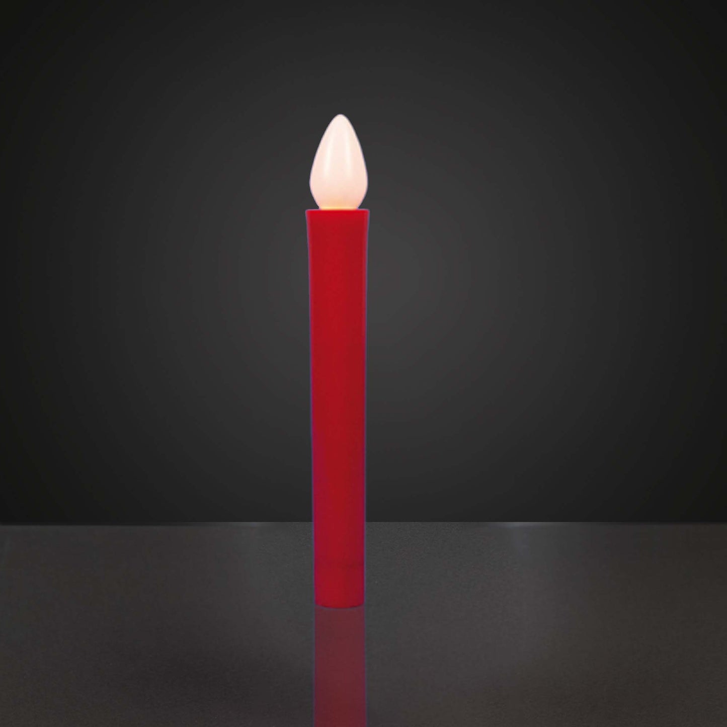 LED-Kerze, rot, 1 gelbe LED, batteriebetrieben