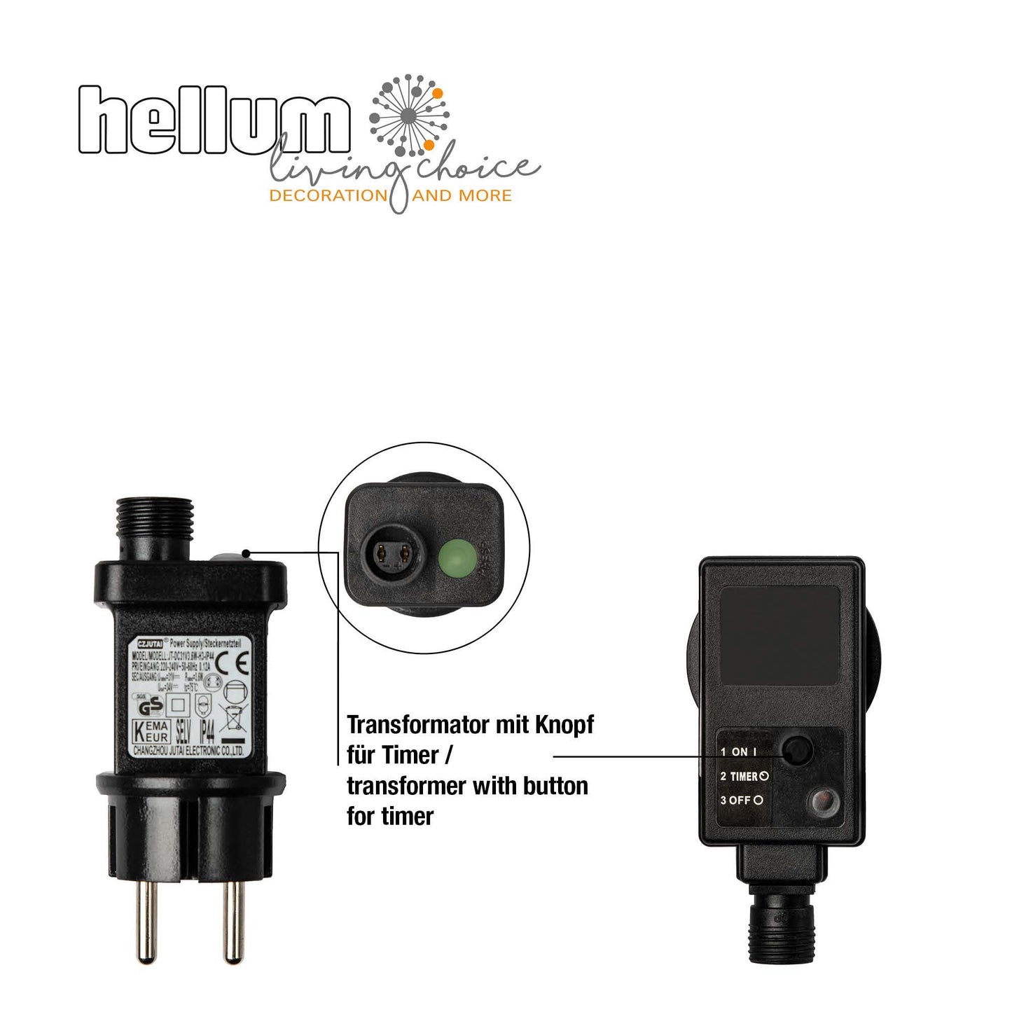 LED-Lichterkette, 160 LEDs ww, mit Timer, Außen-Transformator