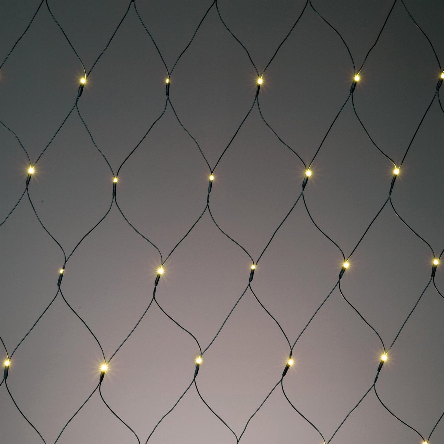 208-tlg. LED-Lichtnetz, 3 x 3 m, warm-weiße LEDs, Außen-Trafo