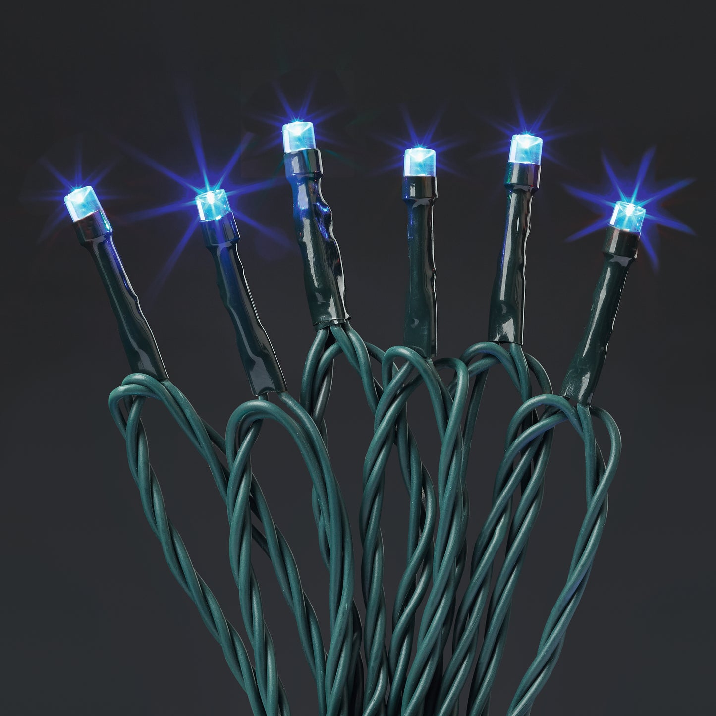 LED-Lichterkette, 40 LEDs blau, optionaler Timer, Außen-Transformator, 560442 151923