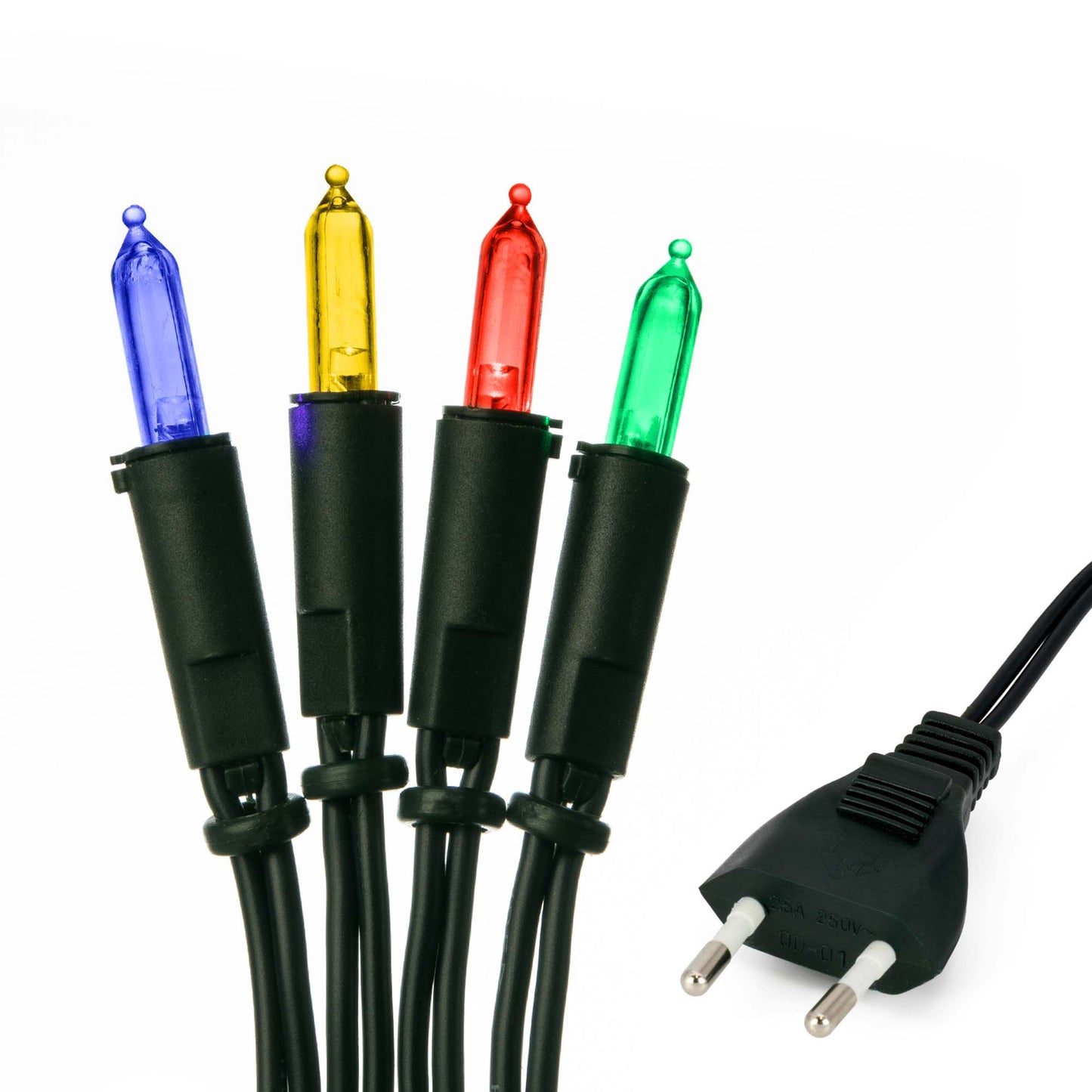 20-tlg. LED-Pisello-Minilichterkette, bunt, innen, EU-Stecker