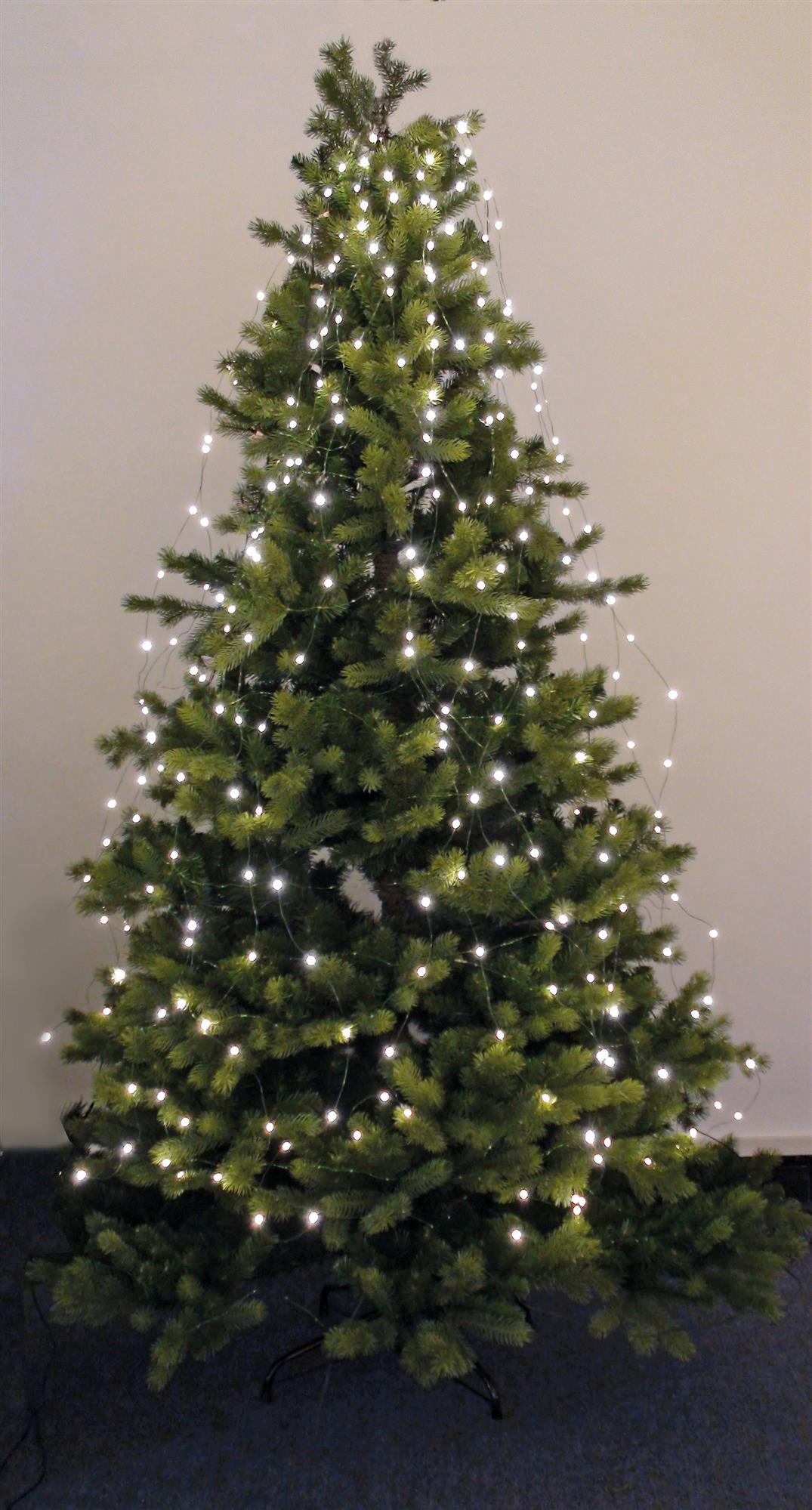 LED-Lichterkette "Tauperlen", Quick Lights, 240 LEDs ww, superhelle Ausführung für 180cm Baum