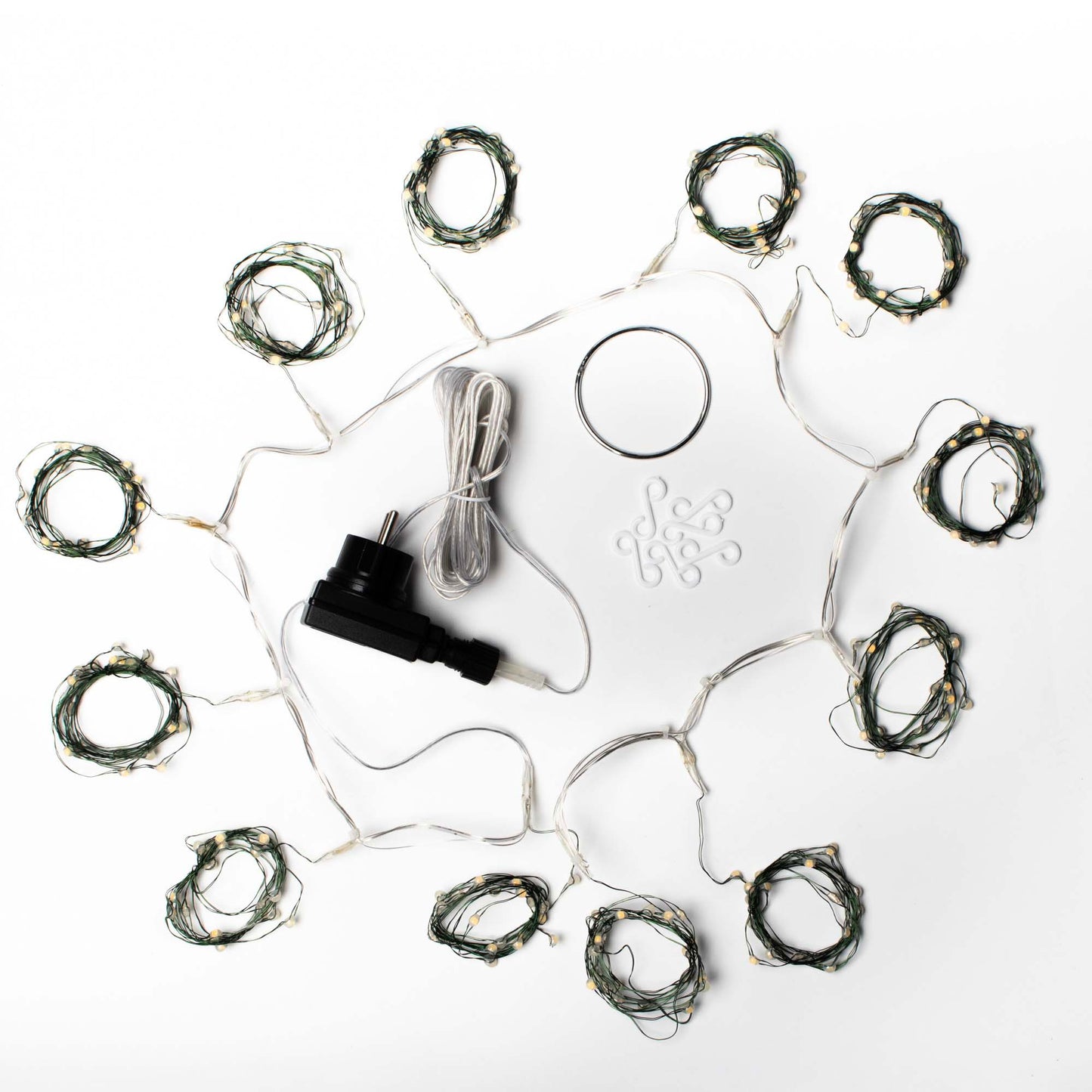 LED-Lichterkette "Tauperlen", Quick Lights, 240 LEDs ww, superhelle Ausführung für 180cm Baum