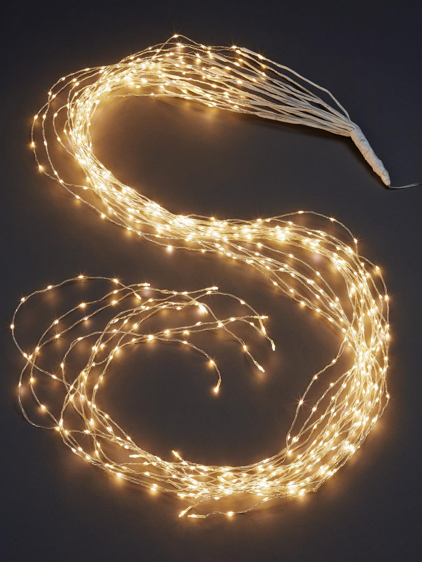 LED-Fontäne, 700 LEDs warmweiß, 20 Stränge, Außen-Transformator_577839