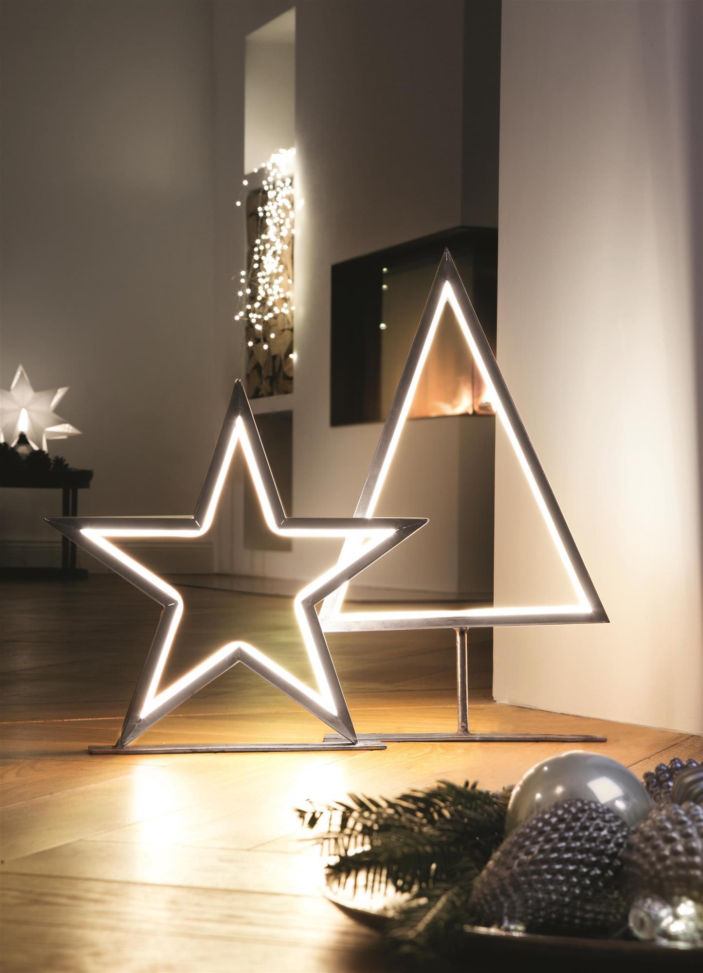 LED-Metallbaum silber, mit Neon-Lichtschlauch ww