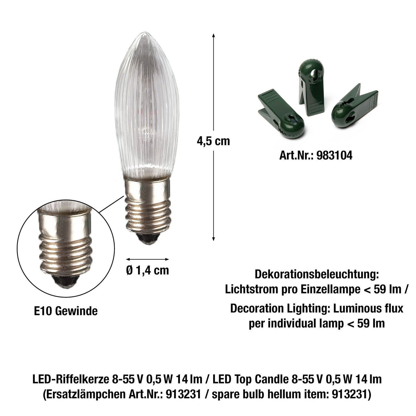 Stückliste von LED-Lichterkette elfenbein, 20 LEDs ww, teilbarer Stecker #1