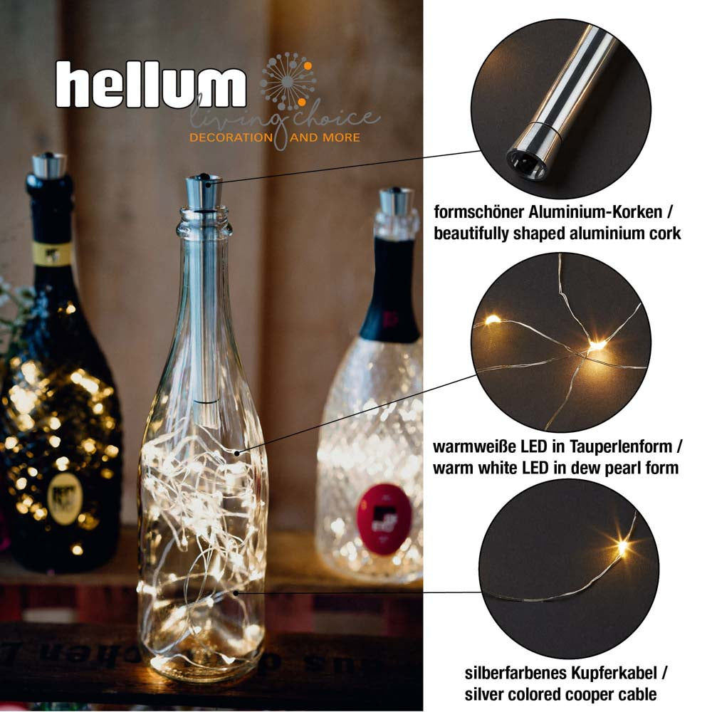 3-tlg. Set mit 40-tlg. LED-Flaschen-Lichterkette, warm-weiß, batteriebetrieben 522839 x3