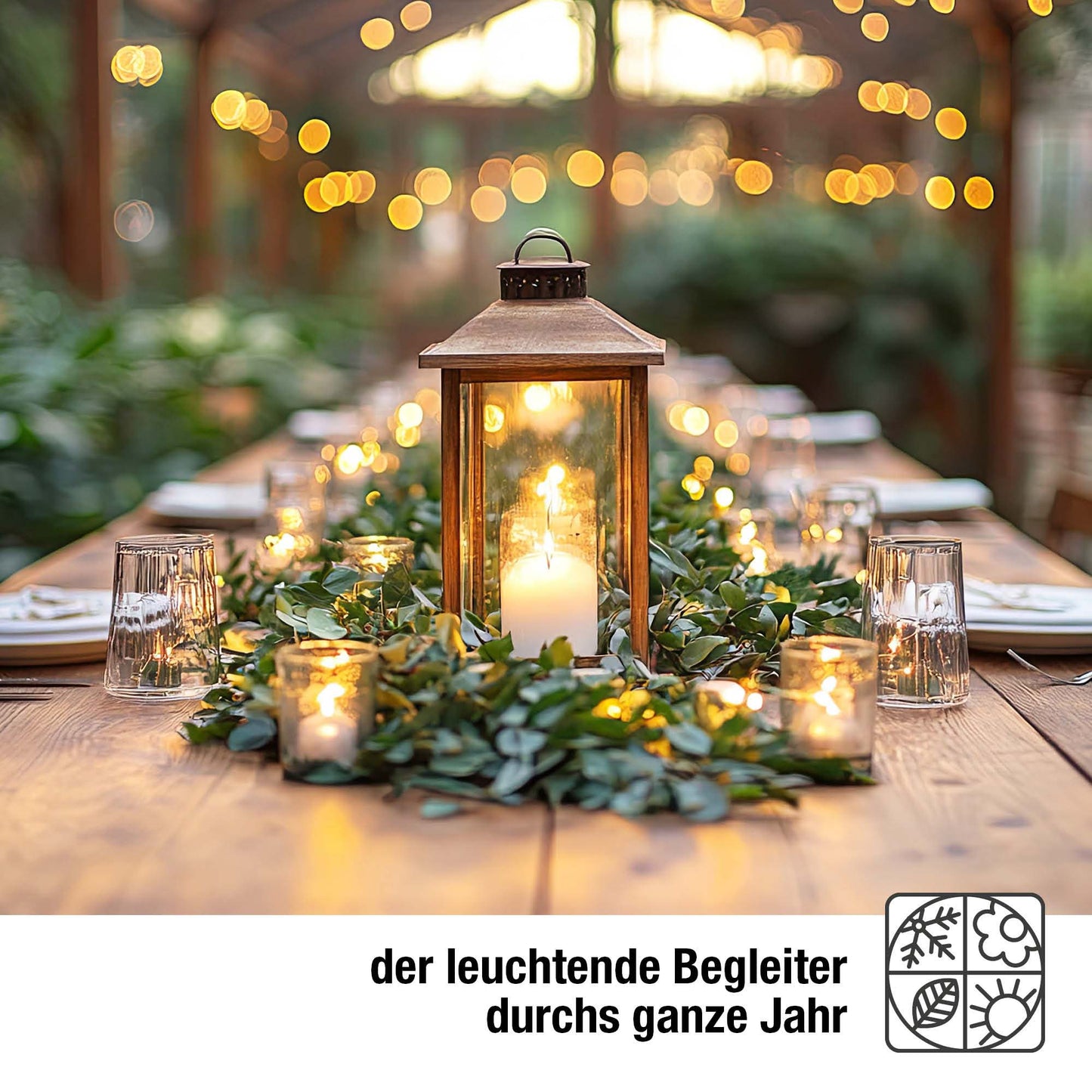 20-tlg. Minikette, grün/klar, Euro-Stecker, für innen