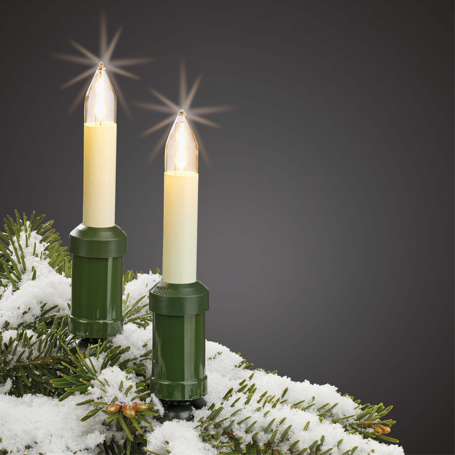 Ersatzkerzen Lichterkette LED-Filament 8V 0,5W für Lichterketten & Schwibbogen, 2 Stk Schaftkerzen E10 für 30 Brennstellen innen & außen 904963