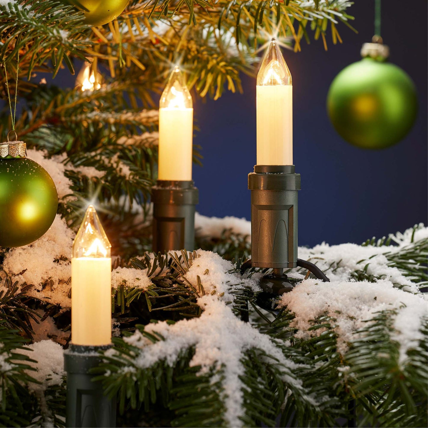 Ersatzkerzen Lichterkette 16V 7W für Lichterketten & Schwibbogen, 10 Stk Schaftkerzen E14 für 15 Brennstellen innen & außen 905014